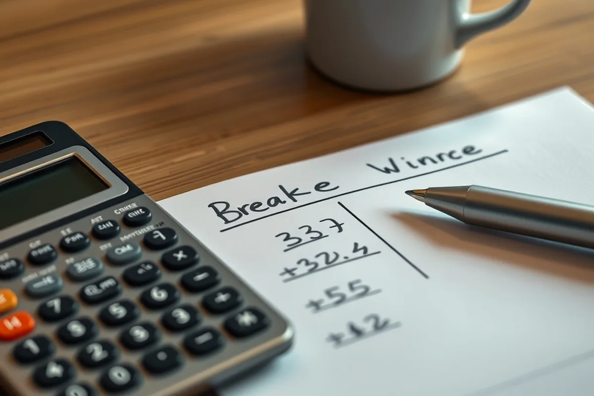 The break-even calculation